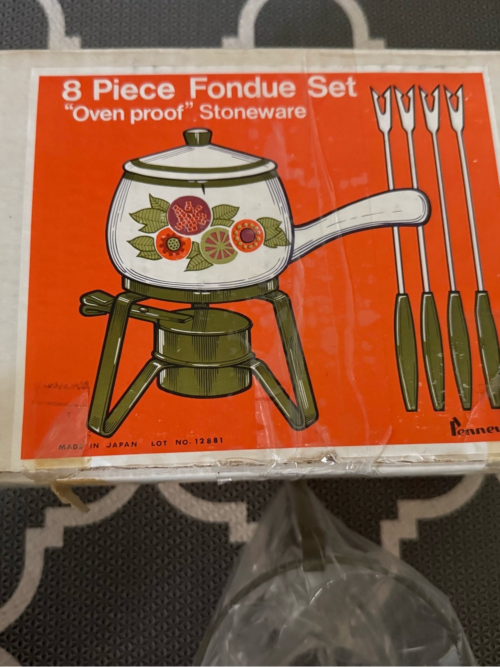 Vintage fondue set
